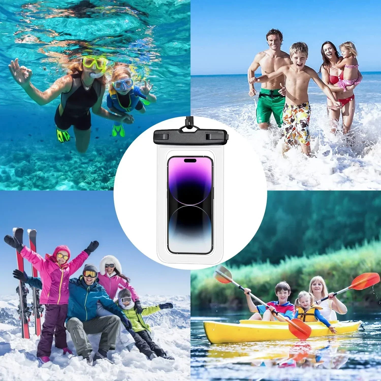 Waterproof Phone Case Swimming Water Proof Bag Universal Underwater Protector Pouch Cover for Iphone Samsung below 6.7" Phone