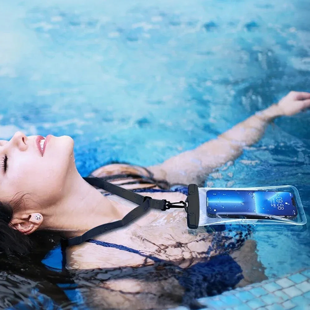 Waterproof Phone Case Swimming Water Proof Bag Universal Underwater Protector Pouch Cover for Iphone Samsung below 6.7" Phone