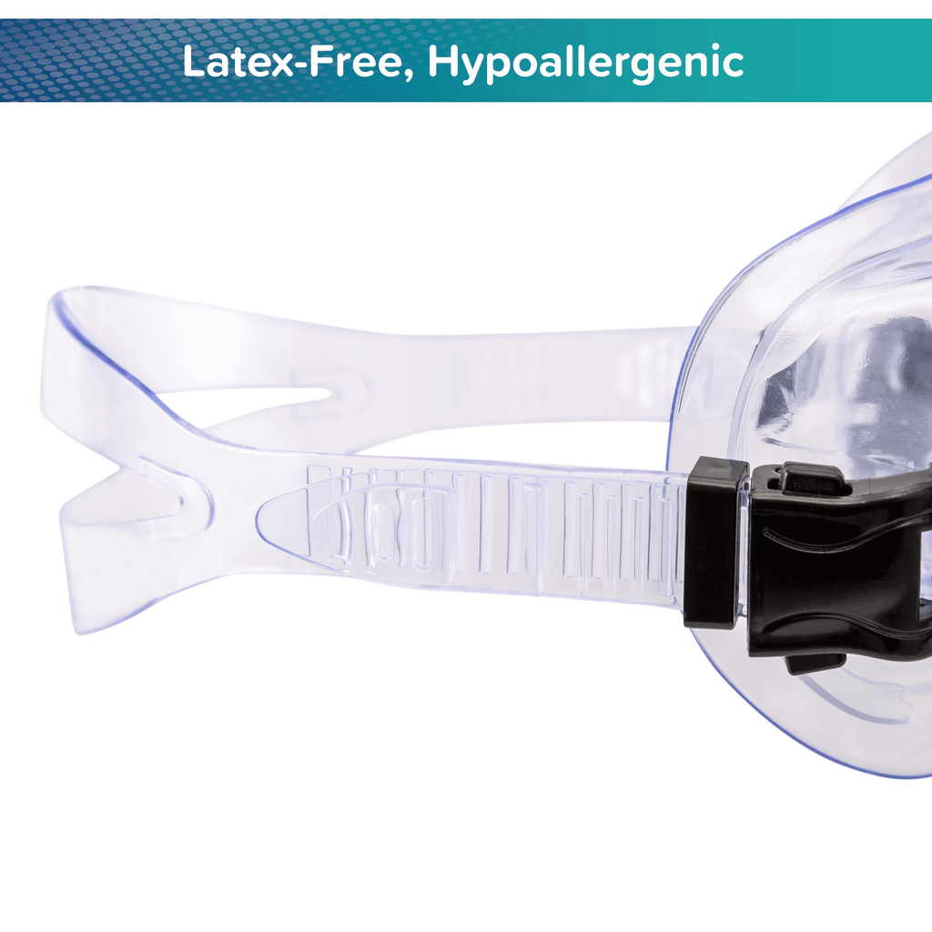 Adult Open Mask and Snorkel Set, Black/Green, Unisex