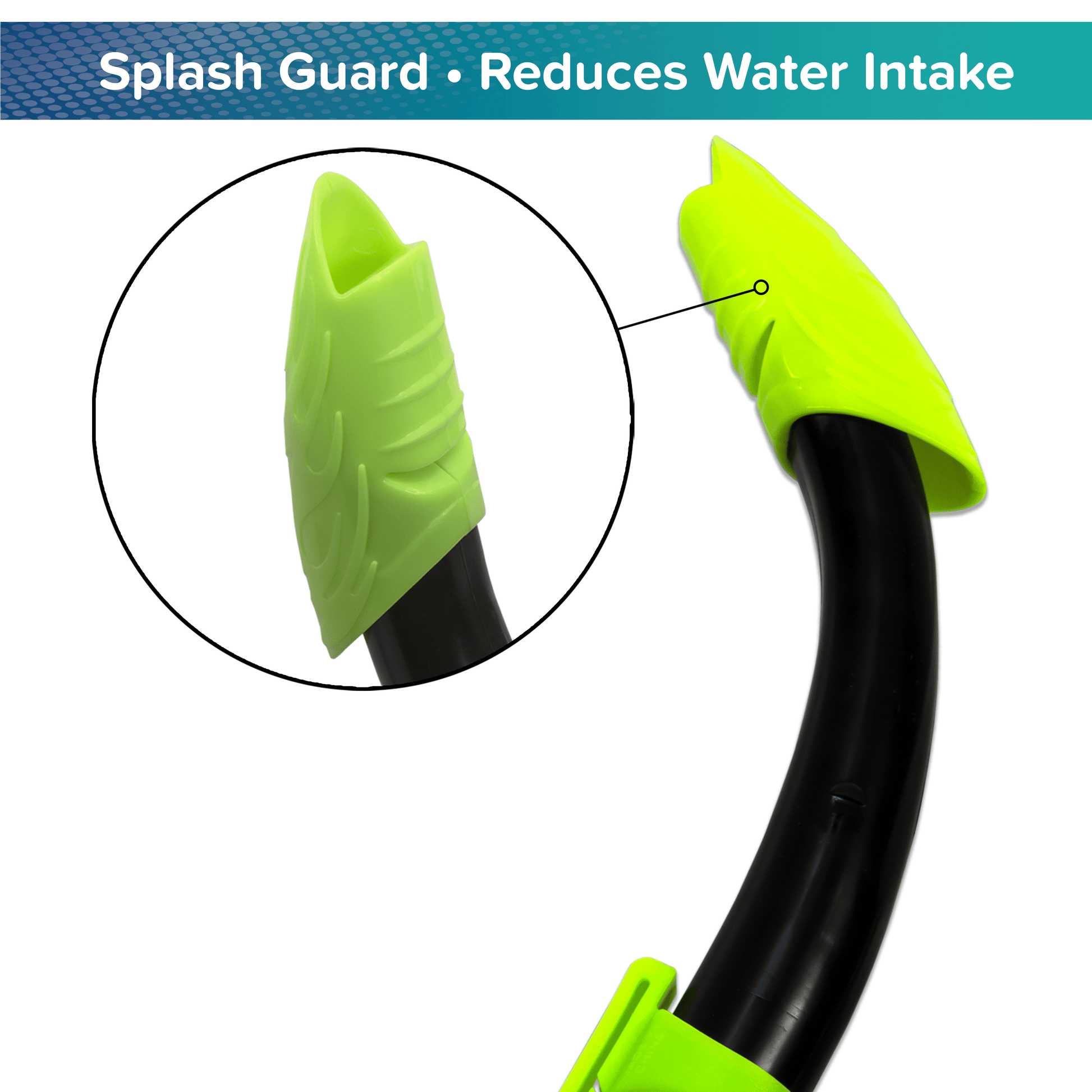 Adult Open Mask and Snorkel Set, Black/Green, Unisex